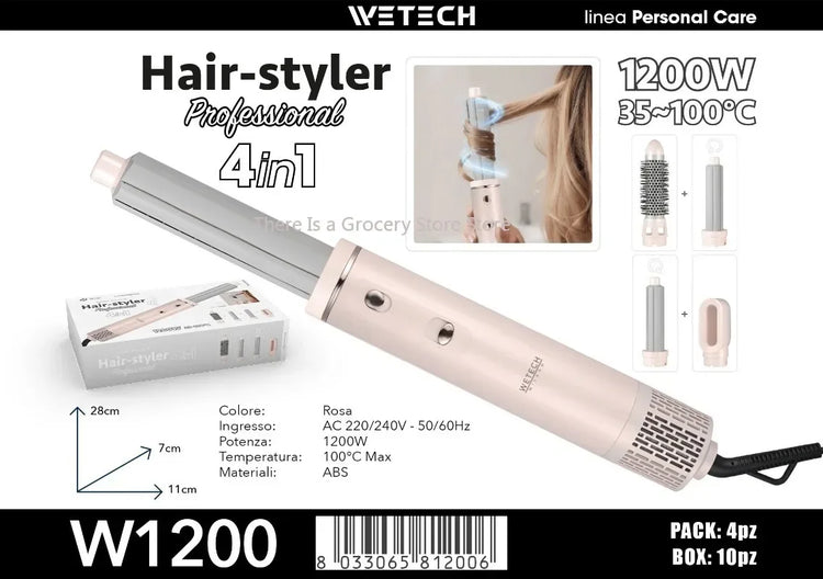 Electric Hair Styling Tool Set, Ceramic Flat Iron & Curling Wand, Adjustable Temperature Hot Styling Appliance for Household Daily Hair‑Dressing