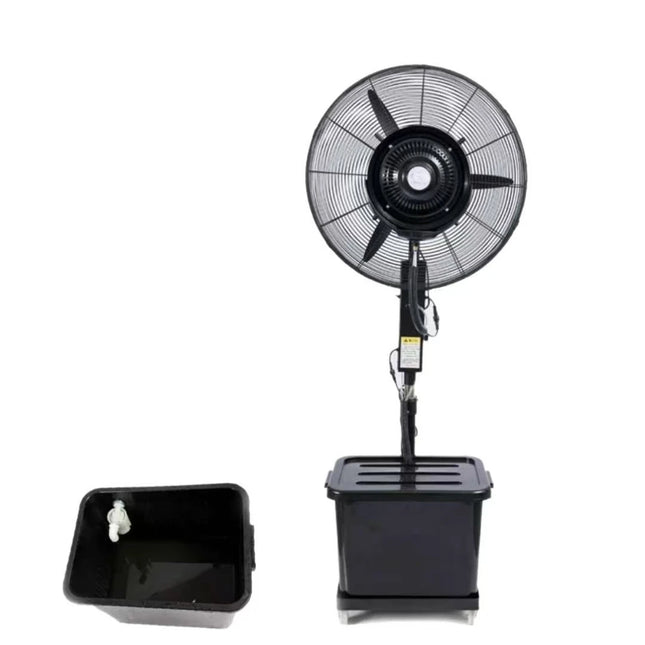 Ventilatore a piantana elettrico da 20/26/30 pollici con raffreddamento ad acqua e aria, 3 velocità, serbatoio acqua grande da 40L, per uso domestico e industriale, con funzione nebulizzazione AC