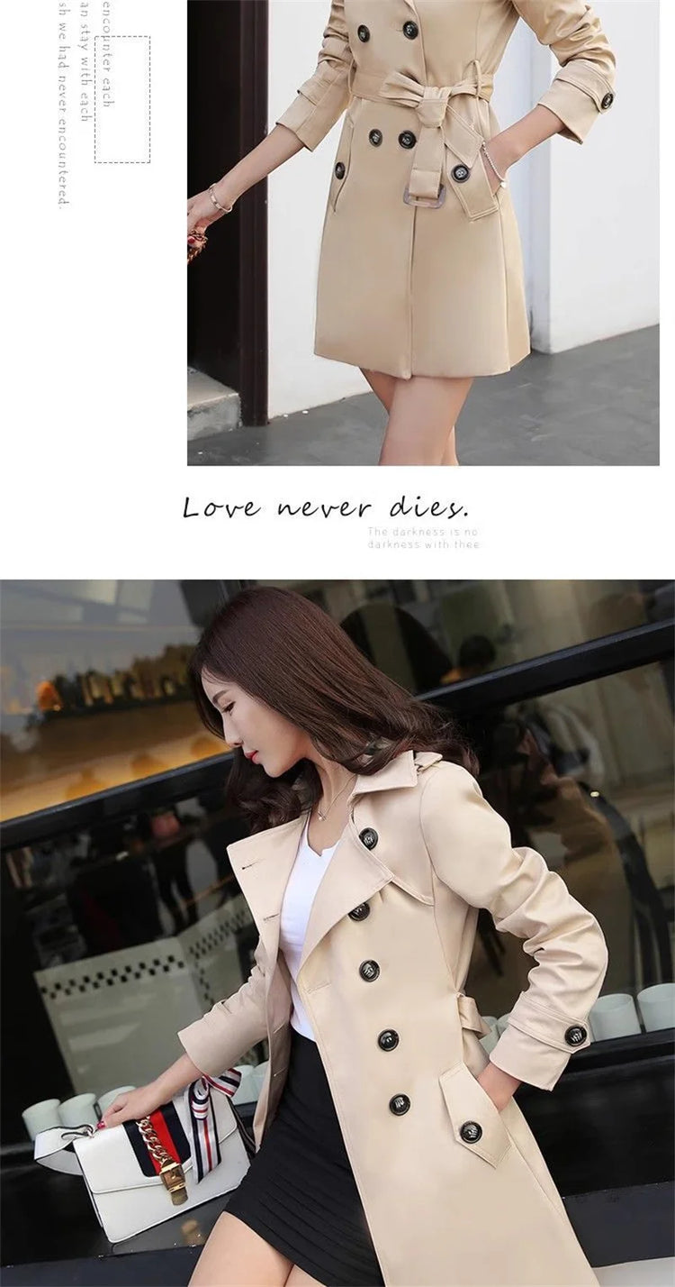 Xiaoxiangfeng Jacket Women2026Spring Autumn Winter New Fashion Windbreaker British Style Long Trench Coat Loose Female Outerwear