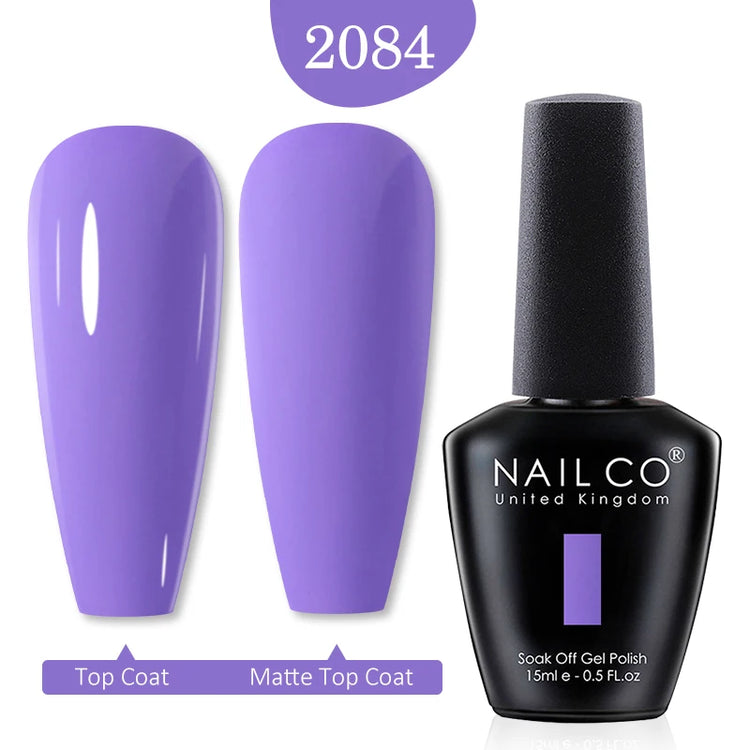 NAILCO 15ml Green Blue Series UV Nail Gel Polish Blue Colors UV&LED Gel Varnish Red Soak Off Semi Permanent LED Nail Gel Varnish
