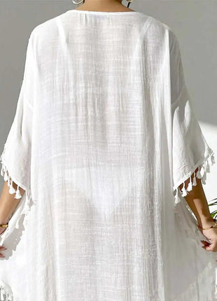 Abito Copricostume Estivo da Donna con Scollo Quadrato, Protezione Solare, Vestibilità Ampia, Traforato, per Spiaggia e Vacanze platinumshop