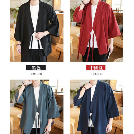 Camicie Kung Fu Stile Cinese, Abbigliamento Tradizionale Tai Chi, Completo Tang in Tinta Unita, Bluse Casual Comode in Cotone per Uomo