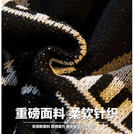 Autumn/winter New Fashion Thicken Warm Knitted Sweater Men's Casual Loose Sports Retro Plus Size High Quality Cardigan Sweater