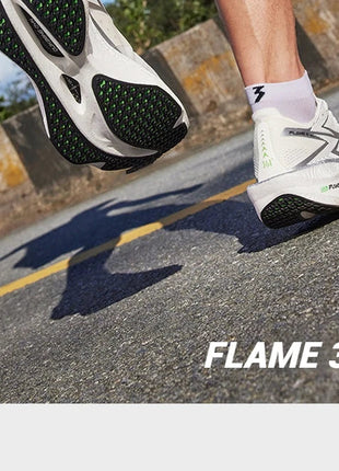 361 Degrees FLAME 3.0 Men Women Running Shoes Carbon Plate Racing Rebound Stable Breathable Wear-resistant Sneakers 672412207 PlatiNum