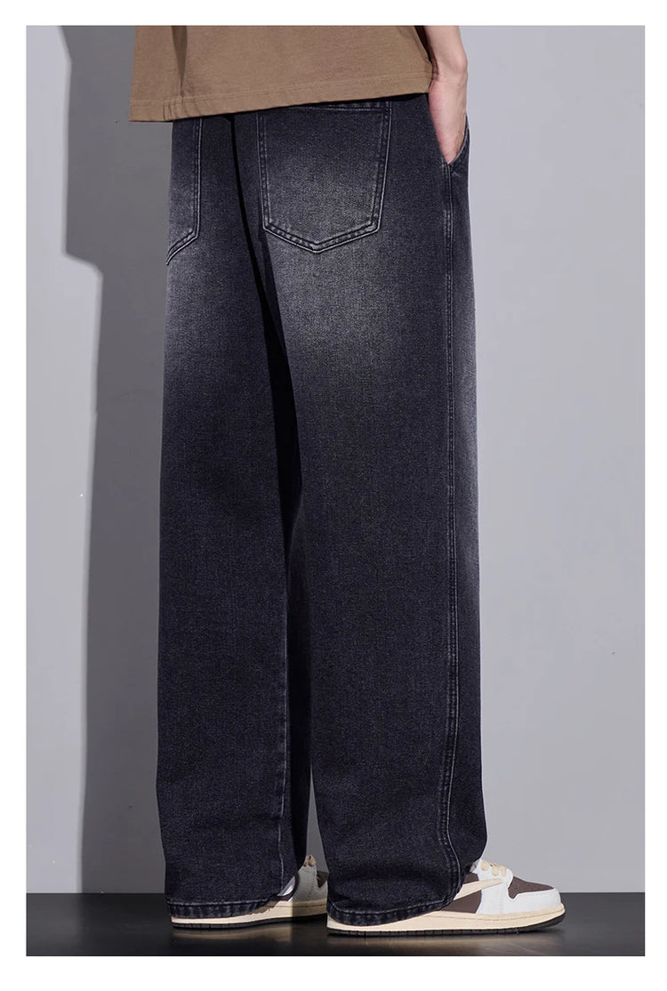 Abbigliamento da uomo Pantaloni a gamba larga Jeans larghi Streetwear Pantaloni in denim moda dritti