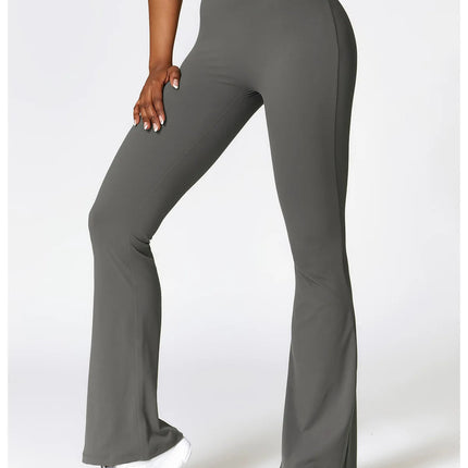 High Waist Flare Leggings Yoga Pants Women Wide Leg Pants Women Gym Workout Fitness Sports Flared Pants Latin Dance Trousers PlatiNum