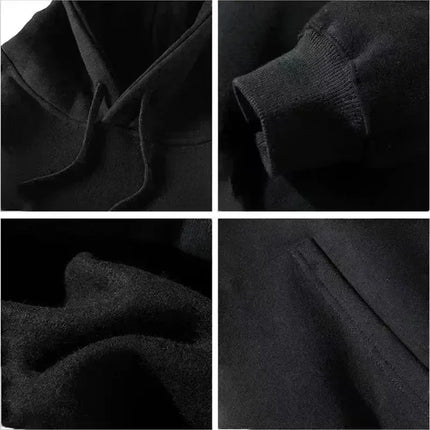 2026 Royal Blue Gothic Cross Hoodie Men Women Rose Print Oversized Pullover Y2K Streetwear Casual Sweatshirt