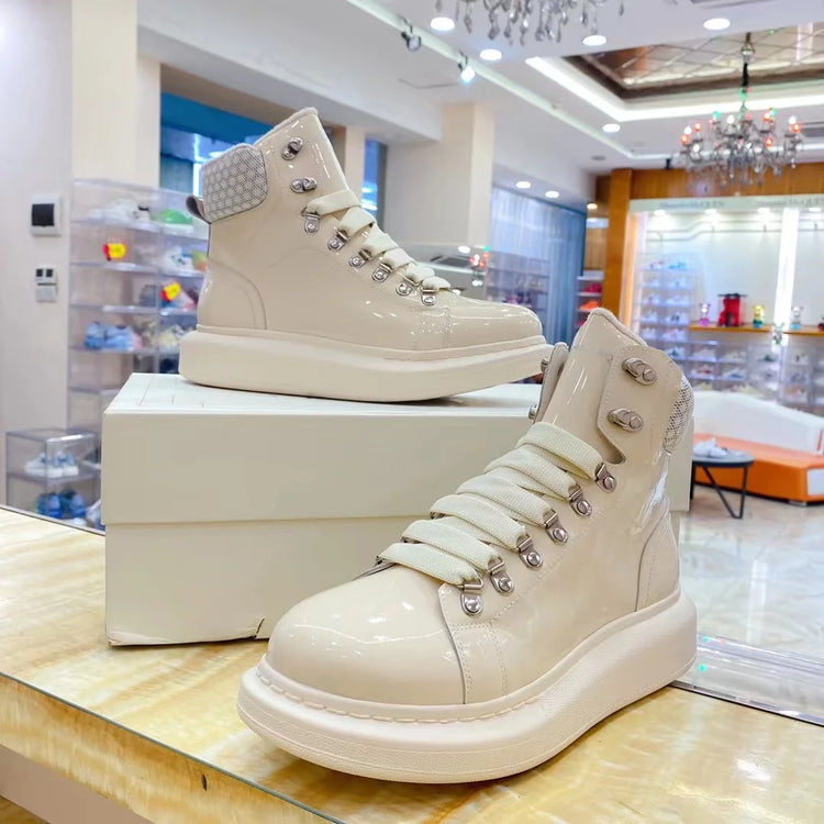 Men Platform Casual Shoes Oversized High-top Sneakers Fashion Motorcycle Boots Comfortable Ankle Boots Fashion Sports Shoes