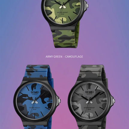 SKMEI Top Brand Casual Quartz Wristwatches Mens New Simple TPU Strap 3Bar Waterproof Watches For Male Time Clock Reloj Hombre
