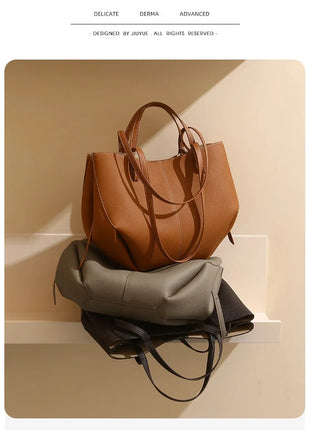 2026 Borse a Mano in Vera Pelle di Prima Qualità per Donna, Borsa a Spalla Grande di Alta Qualità, Borse da Viaggio, Borsa da Viaggio alla Moda per Donna, Marrone