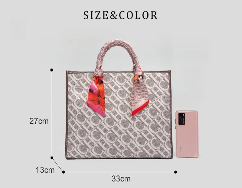 Carolina Herrera Borsa elegante e pratica di fascia alta Borsa da donna con design a lettera alla moda Borsa a tracolla di grande capacità