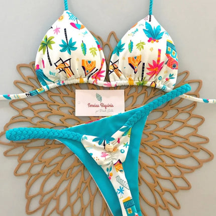 Micro Bikini 2026 Push Up Women's Sexy Brazilian Swimsuits Thong Bikini Set Print Biquini Summer Beachwear