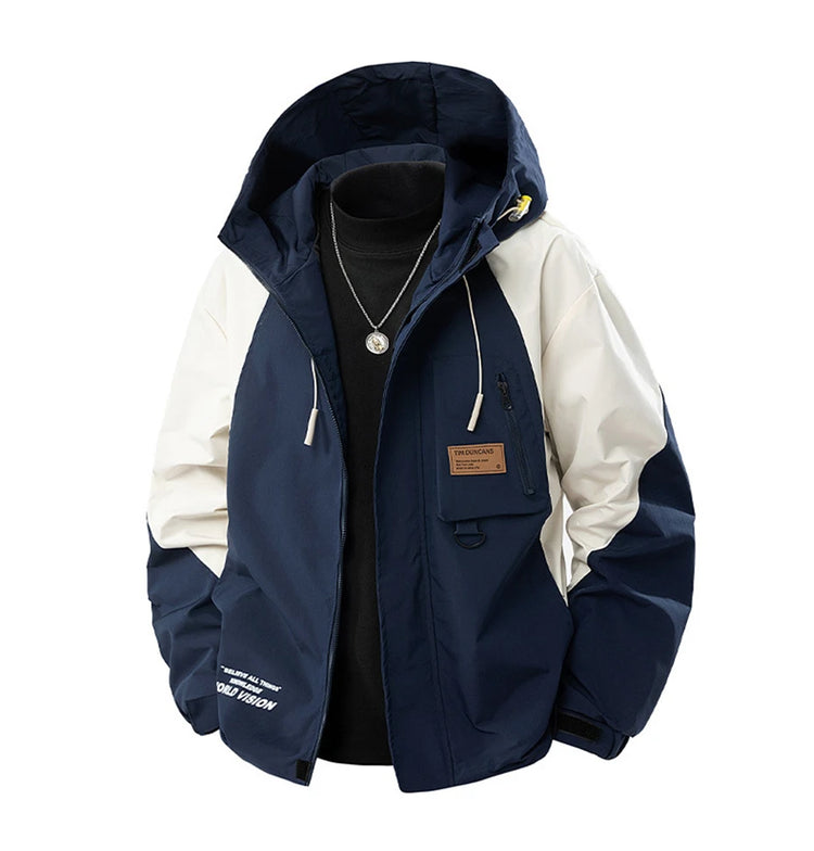 8XL Plus Size Windbreaker Jacket Men Spring Autumn Outerwear Fashion Casual Patchwork Jackets Coats Male Big Size 8XL