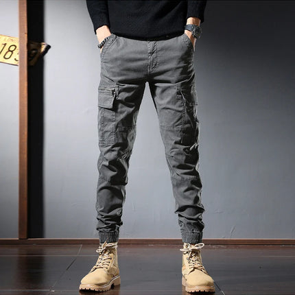 Street Fashion Men Jeans Black Green Loose Fit Big Pocket Casual Cargo Pants Hombre Zipper Designer Hip Hop Joggers Men Overalls