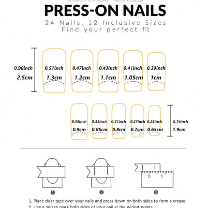 24pcs/set short square fake nails for women cute bride heart white french tips faux ongles y2k press on false nail supplies