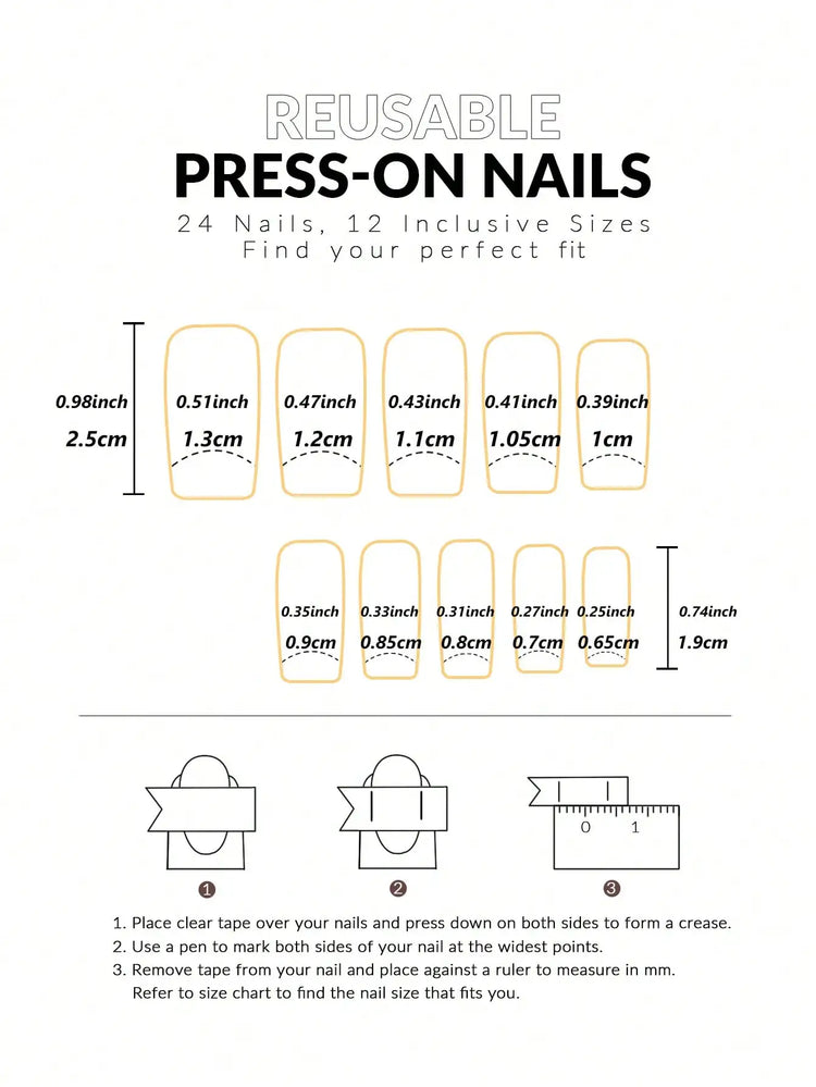 24pcs/set short square fake nails for women cute bride heart white french tips faux ongles y2k press on false nail supplies