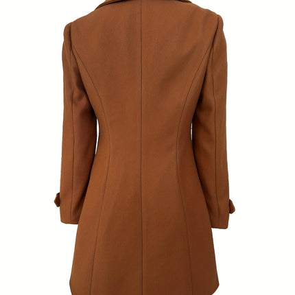 Autumn Winter New Woolen Coat Suit Collar Temperament Loose Thick Coat Fashion Commuting Versatile Women's Clothing