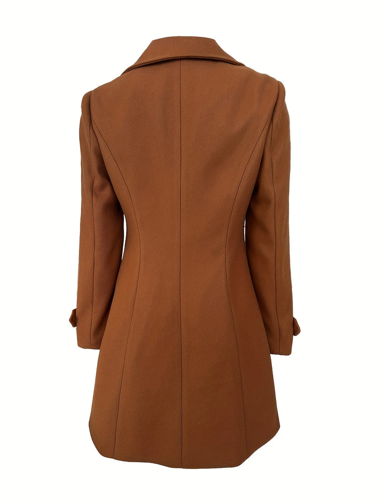 Autumn Winter New Woolen Coat Suit Collar Temperament Loose Thick Coat Fashion Commuting Versatile Women's Clothing