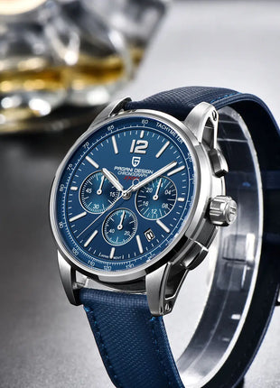 Orologio al Quarzo da Uomo Pagani Design VK63, 41MM, Vetro Zaffiro, Impermeabile 10 Bar, Sportivo, Reloj Hombre
