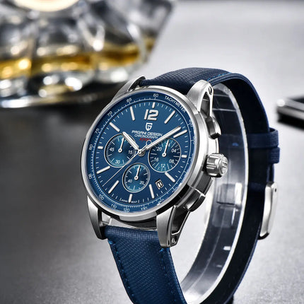 Orologio al Quarzo da Uomo Pagani Design VK63, 41MM, Vetro Zaffiro, Impermeabile 10 Bar, Sportivo, Reloj Hombre