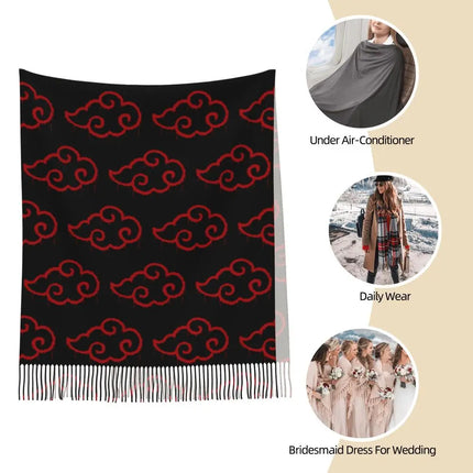 Neji Cloud Japanese Anime Shawl Wraps Women Winter Long Soft Scarf Pashmina Tassel Scarves