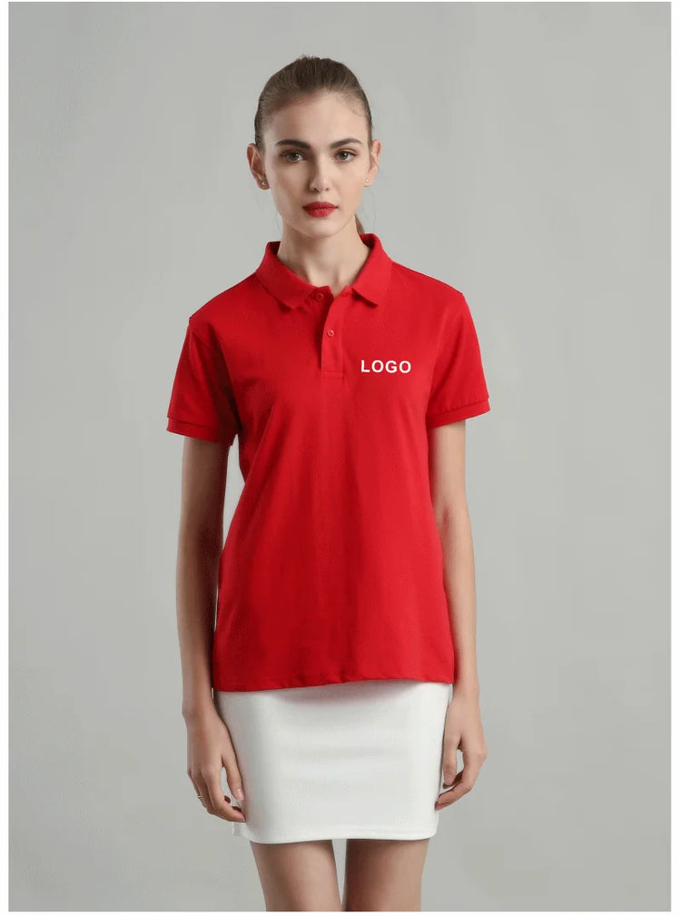 Polo casual estiva Polo personalizzata traspirante economica per società personale Polo da lavoro con ricamo con stampa logo personalizzato