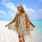 2024 Copricostume da bagno Moda Nappa Oro Bikini Beach Cover Up Abito da spiaggia sexy Tuniche per le donne Abbigliamento estivo Vedere attraverso platinumshop