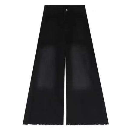 Jeans a gamba larga Pantaloni in denim da donna Pantaloni dritti vintage Autunno Primavera Moda femminile Jeans casual neri Pantaloni a gamba larga