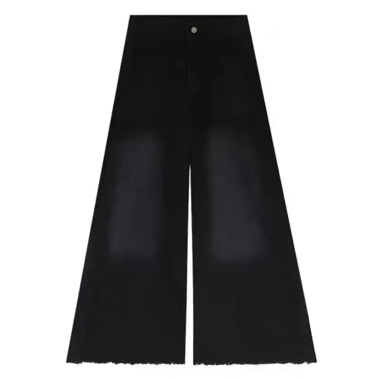 Jeans a gamba larga Pantaloni in denim da donna Pantaloni dritti vintage Autunno Primavera Moda femminile Jeans casual neri Pantaloni a gamba larga