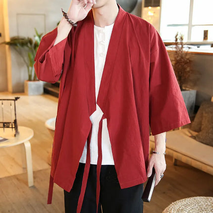 Camicie Kung Fu Stile Cinese, Abbigliamento Tradizionale Tai Chi, Completo Tang in Tinta Unita, Bluse Casual Comode in Cotone per Uomo