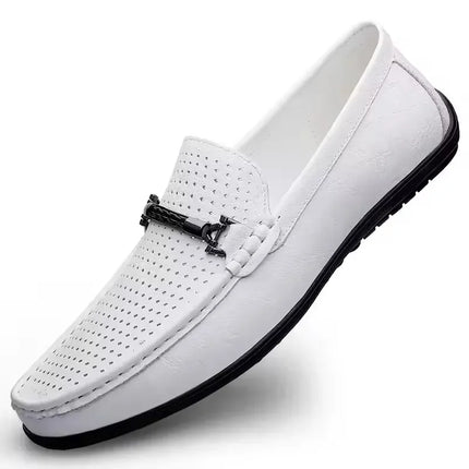 Scarpe da Uomo in Vera Pelle Taglia: 36-46 Mocassini Traspiranti Fatti a Mano per Business Casual e Guida