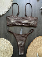 2025 Diamante Bikini Donne Sexy Costume Da Bagno A Fascia Biquini Push Up Costumi Da Bagno Femminile Lucido Costumi da Bagno Floreale Tuta Beachwear platinumshop