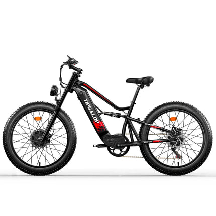 Bicicletta elettrica potente da 3000W, velocità massima di 60km/h, TIFGALOP ES7pro, pneumatici fat da 26 pollici, doppio motore per tutti i terreni, bici elettrica per adulti.