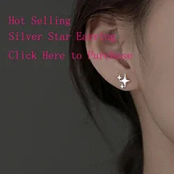 Ventfille 925 Sterling Silver Star Earring for Women Girl Simple Tassels Chain Fashion Office Jewelry Gift Dropshipping PlatiNum