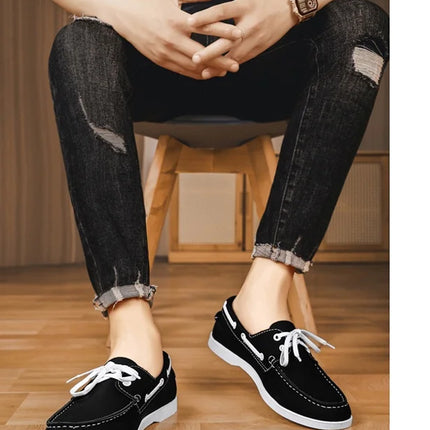 Mocassini da uomo Design Scarpe da barca Pelle PU Alta qualità Comodo Slip-On Morbido Piatto Versatile Scarpe da guida alla moda Mocassini