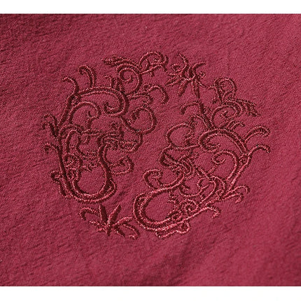 Camicie da Uomo Ricamate in Stile Cinese Retrò, Traspiranti in Lino, Comode, Casual Kung Fu, Abito Tang con Colletto Rialzato