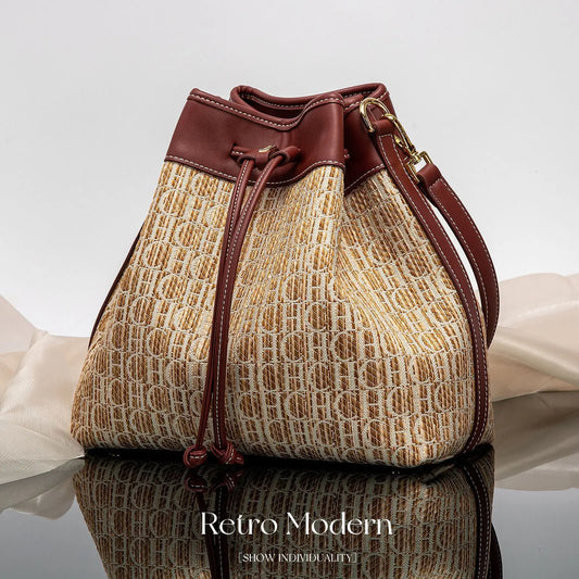 Carolina Herrera Borsa da donna con coulisse Borsa a tracolla monospalla Pendolarismo quotidiano Borsa a secchiello versatile di grande capacità