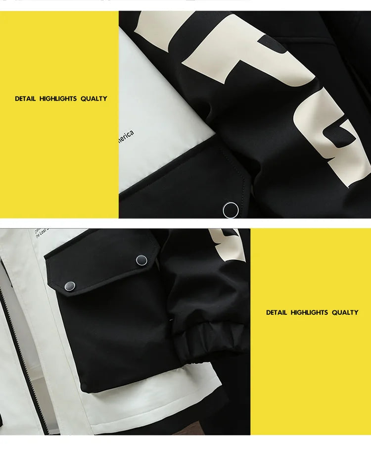 Spring Autumn Men Tracksuit Casual Joggers Hooded Sportswear Jackets Pants 2 Piece Sets Hip Hop Running Sports Suit
