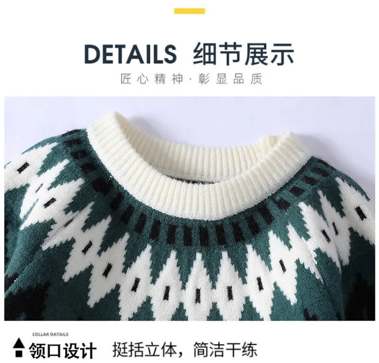 Legible Autumn and Winter Casual Sweaters Men Round Neck Collar Knitted Pullovers Male Loose Sweater Man