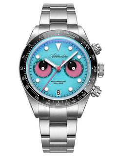 ADDIESDIVE VK64 Quartz Wristwatch Ceramic Bezel Chronograph Calendar Luxury Wristwatches Eyes Dial Bubble Mirror Glass Watches