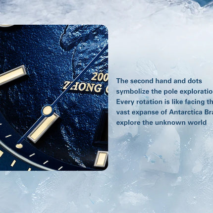 Seagull Men‘s Luxury Mechanical Watch Luminous Waterproof Multi Function Sapphire Mirror Antarctica Expedition 816.37.1064A NEW