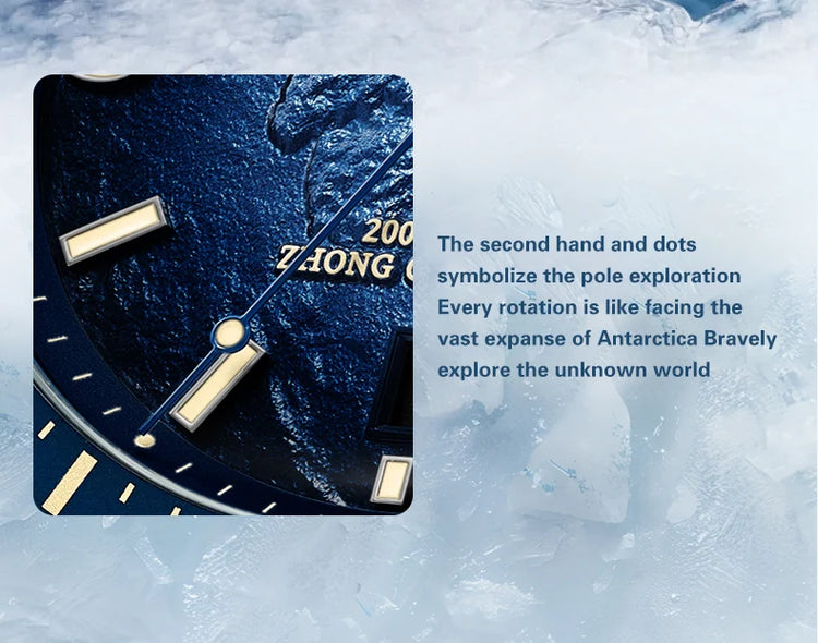 Seagull Men‘s Luxury Mechanical Watch Luminous Waterproof Multi Function Sapphire Mirror Antarctica Expedition 816.37.1064A NEW