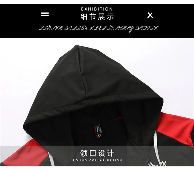 2027 New Style Men Cardigan and Pants Casual 2 Piece Set Sportswear Spring and Autumn Men's Clothing Printed Tracksuits Hoodies