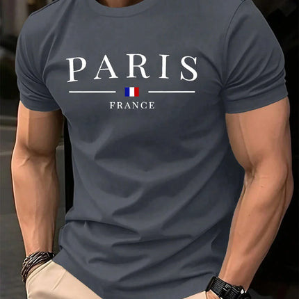 Men's Summer T-Shirt with 3D Letter Print, Hip Hop Street Style Personalized T-Shirt, Men's Casual Top.