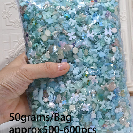 500-600pcs Mixed Aurora Pink Bow/Flower Nail Charms 50g Kwaii Resin Butterfly,Bowknot Y2K Nail Art Decorations DIY Manicure Part