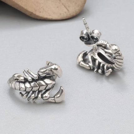Buyee 925 Sterling Silver unico orecchino carino scorpione animale orecchino per donna uomo moda Punk Fine Jewelry orecchino platinumshop
