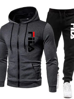2025 Autumn/Winter Fashion Men's Casual Running Sports Set: Comfortable and Loose Two Piece Zipper S