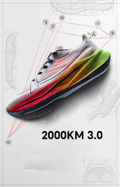 Xtep 2000km 3.0 Running Shoes For Men 2025 Spring Sneakers Cushioning Training Jogging Wear-Resistant Lightweight 875119110032
