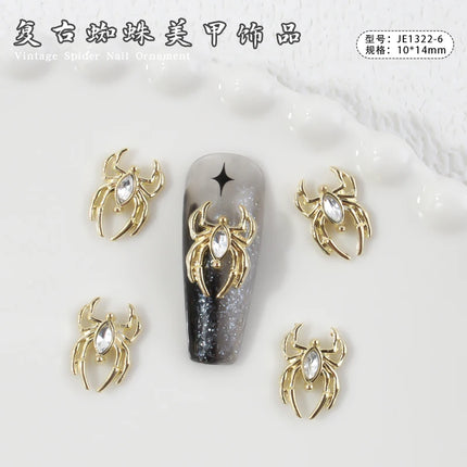 10Pcs Halloween Fake Weapons with Blood Nail Charms Bloody Horror Metal Nail Art Decorations Manicure Accessories Punk Jewelry *