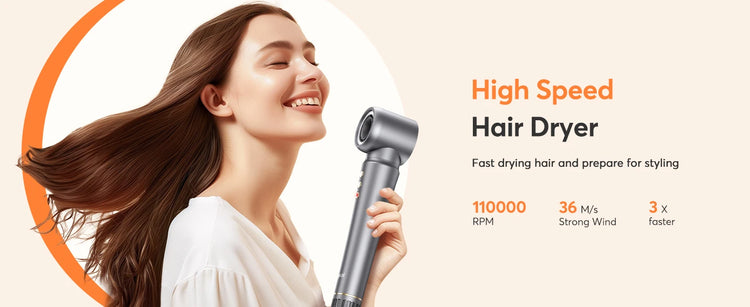 Bopcal 5 In 1 Hair Dryer Hot Air Comb Electric Hair Curling Iron 1200W High Speed Blower Multifunctional Styling Tools Hairdryer